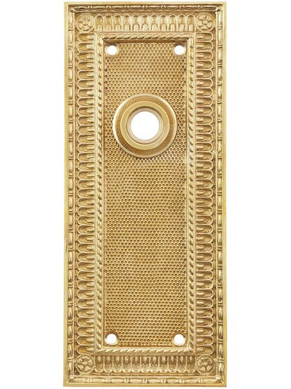 Pisano Cast-Brass Back Plate in Polished Brass.